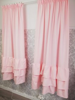 Zasłona z falbankami na taśmie marszczącej DUŻO KOLORÓW