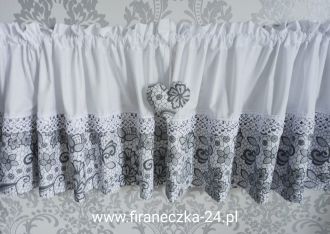 Zazdrostka  w szary, koronkowy wzór z gipiurą