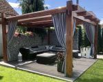 Zasłony na taras balkon lub do altany tkanina wodoodporna oxford